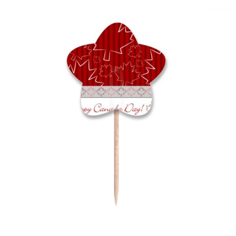 Cure-dents en érable Canada avec drapeaux étoiles de qualité pour décoration de cupcakes
