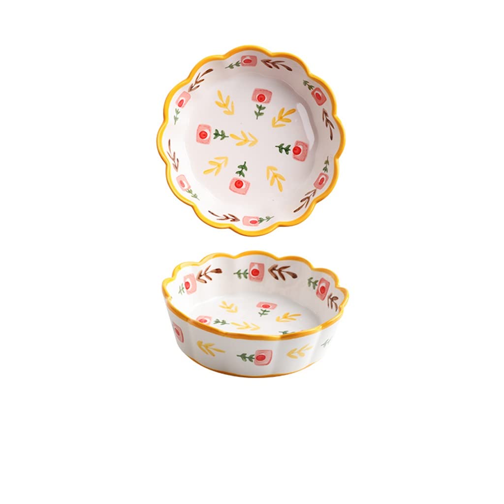 Insalatiera Ciotola in Ceramica Ciotola for Insalata di Frutta con Farina d'avena Leggera Ciotola for Verdure Carina di Lusso Adatta for Frutta, zuppa, Pasta Ciotole Cucina(B2pc)
