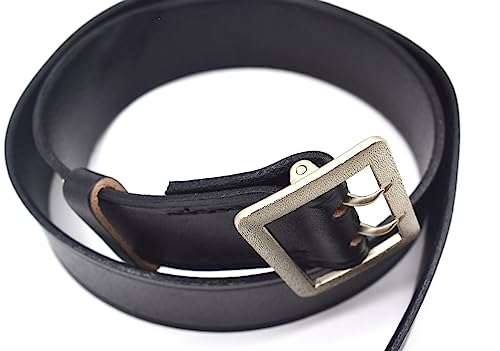 Collectable WWII German Officer Double Hole Waistband Claw Wehrmacht Belt Tool Equipment Field Black Replica (120CM)3