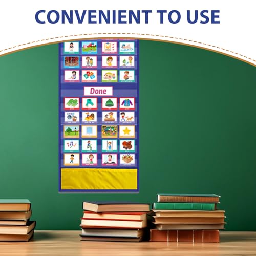 Calendario visual infantil CRAFTHROU de poliéster resistente para escuela y hogar 3