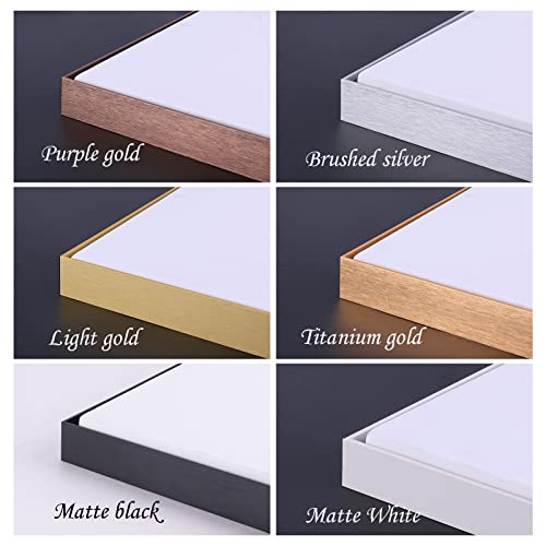 Image of GVS-ART DIY Metal Floating Frame for 24X24 Canvas Painting Art,4 /5 inch(2.1cm) Depth, Floater Frame,Mental Frame Kit, Cut to Pieces,Not Include Canvas or Mat Titannium Gold Frame