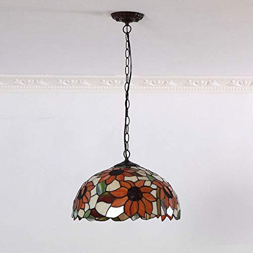 Lustre continental en vitrail créatif E27 pour allée et hôtel