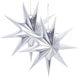 HAMPPLIES 2個 九角星折り紙ランタン ペーパースターランプシェード ハンギングランプカバー 手作り装飾品 ホームパーティーや祭典用