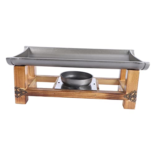 Sosoport Parrilla Antiadherente Bandeja para Servir Parrilla Plato De Pescado Asado Lámina Parrilla Reversible Sartén De Pescado Parrilla De Pescado Portátil Pequeño Interior Hibachi