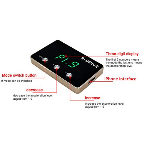 Throttle Response Controller, 9 Drive Modes Smart Electronic Throttle Controller, Racing Accelerator,for FORD LAND-ROVER/Land-Rover/Lincoln/DODGE/CHRYSLER/JEEP