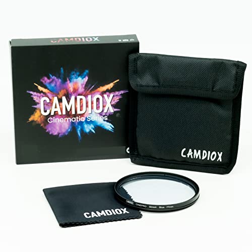 Camdiox Cinepro Ex Blue Streak Star Flare Filter - Cinematic Starlight Effect With Rotatable Ring For Dslr Mirrorless Video Camera (77Mm) #TOP1