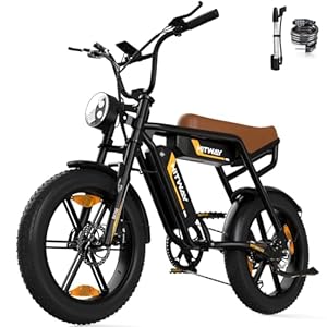 HITWAY Elektrische fiets 20 x 4,0 inch, Fat Tire e-bike, lithium batterij 48 V, 15 Ah/2 x 13 Ah, max. snelheid 25 km/u, tot 45-150 km, pedaalondersteuning, dames en heren
