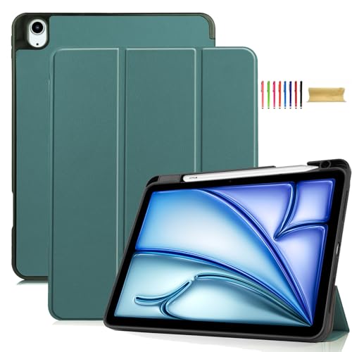 Étui compatible avec iPad Air 11 2024 antichoc étui fin rabat cuir