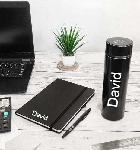 Image of Personalised 3 in 1 Corporate Gift Set which Includes Diary,Bottle & Metal Pen. Personlised Gift Set On Rakhi, Employee of The Month, Personalised Corporate Gift for Clients.