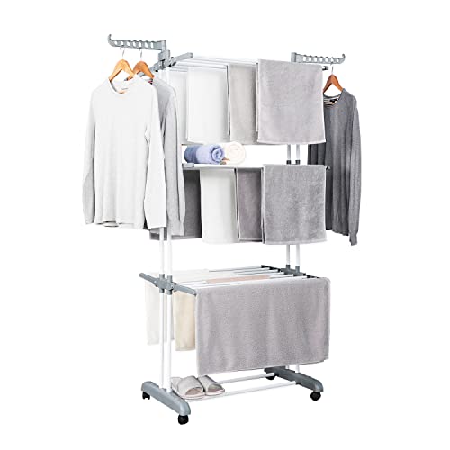 Herzberg, Séchoir Multifonctions 20m d'étendage Gris HG8034-GRY