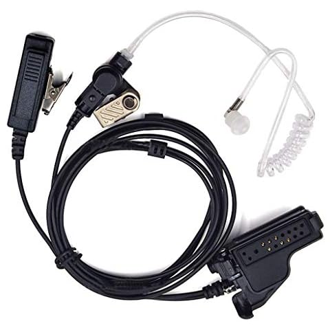 2 Wire Acoustic Tube Earpiece Mic Headset Mic Compatible with Motorola XTS 1500 XTS 2500 XTS 3000 XTS 3500 XTS 5000 XTS 5000R HT 1000 JT 1000 MTX 9000 MTS 2000 GP 9000 Two-Way Radio Cover
