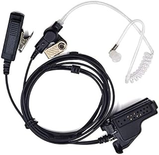 Covert Acoustic Tube Earpiece Mic Compatible with Motorola XTS 1500 XTS 2500 XTS 3000 XTS 3500 XTS 5000 XTS 5000r HT 1000 JT 1000 MTX 9000 MTS 2000 GP 9000 Noise Reduction Two-Way Radio Headset
