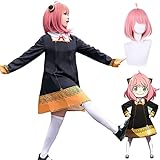 AKTOTO Thorn Princess Yor Forger Cosplay Gothic Dress Anya Forger Cosplay Anime Halloween Full Dress with Wig