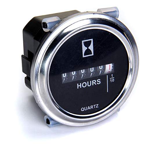 UJEAVETTE Hour Meter 6 to 80 Volts DC - Round Silvery Trim Ring-image-34