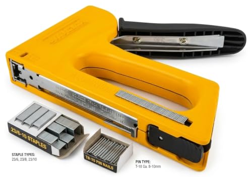 Image of AL-10 Manual Staple Tacker (Lightweight Aluminium Body, Ergonomic Handle Lock for Easy Storage, Visual Refill Window, Ideal for Upholstery & Craft)