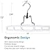 Quality Hangers 10 Pack Premium Skirt Hangers - Thin Space Saving Pant Hangers Set with Clamp, Shorts Hangers with Heavy Duty Locking Clasp, Multipurpose Jean Hangers Set - White