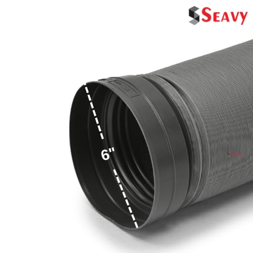 Image of 6 Inches Kitchen Chimney PVC Exhaust Duct Pipe | Compatibe with all Brands of Chimney (6 inch PVC Pipe) (Grey, 10 Feet)