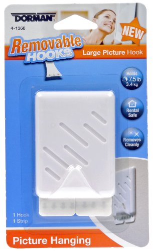 Image of Dorman Products 4-1368 Large Adhesive & Removable Hook (1 Pack)