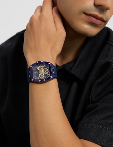 Image of Guess Men's GW0G Series| Analog Trend Watch| Polycarbonate Case| Silicone Bracelet | 50M Water Resistance