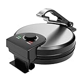 HOARLICN 1200W Roti Maker Chapati Maker, 220V Tortilla Presse 26 X 34 X 19.5cm Roti-Maker mit Doppelseitige Heizung und Anti-Verbrühungsgriff und Netzkabel Länge 75cm für Häuser, Restaurants