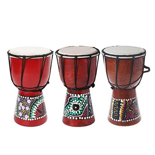 Abicial 4 Inch Professional African Djembe Drum Bongo Wood Good Sound Musical Instrument
