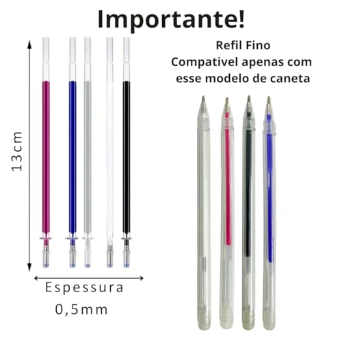 Refil Recarga Caneta Magica Fantasminha Escreve e Apaga com Calor Tecido Alfaiate Desenhar Moldes Pa