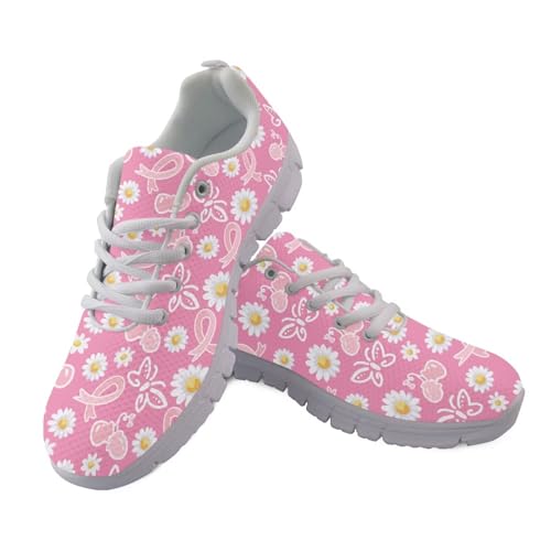 Jeiento Women Trainers Sports Running Shoes Causal Travel Walking Flat Shoe Lace-up Breathable for Lady Teenager Girls