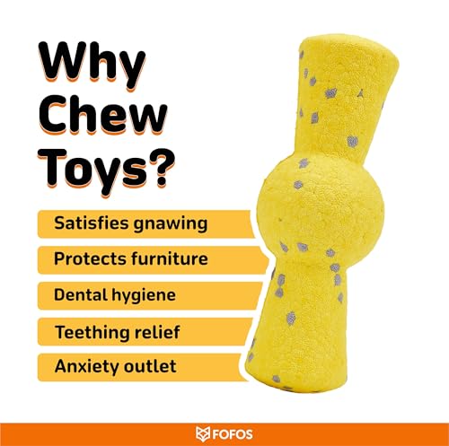 Image of BarkButler x FOFOS Super Bounce Toys Stick Dog Toy, Tough Chew Toys for Dogs, Dog Toys for Medium Dogs (0-20kgs) - Yellow