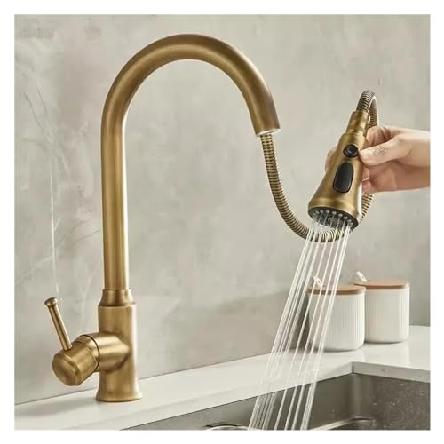 Grifo de cocina antiguo grifo mezclador con rotación de 360 grados lavabo