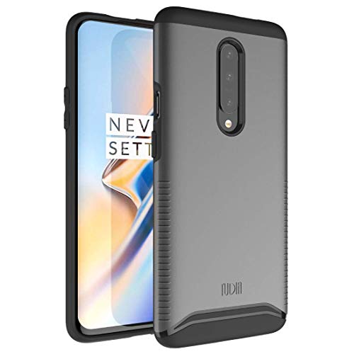 TUDIA DualShield Designed for OnePlus 7 Pro Case, [Merge] Shockproof Tough Dual Layer Hard PC Soft TPU Slim Protective Case - Metallic Slate