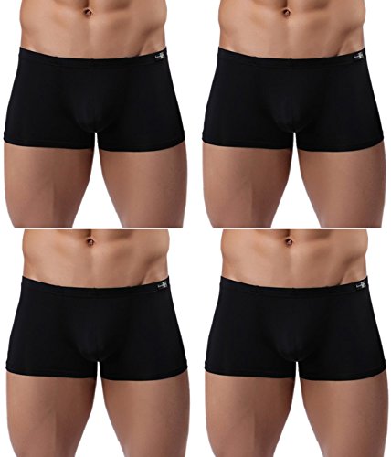 Gudan Mens Silky Underwear Short Leg Boxer Briefs Pack Health to Wear