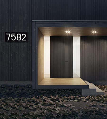 Solar House Numbers For Outside Modern House Number Sign Address Numbers Solar Address Sign Numbers, 7.3" Smart Control Lighted Address Signs For Houses Yard Address Plaque For House Numbers 4 #TOP4