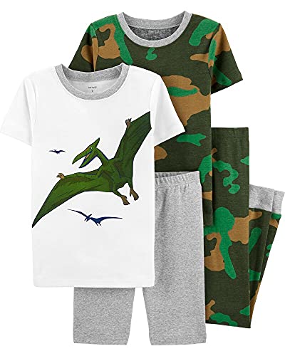Pyjama en coton Carter's garçon taille 6 ans lot de 4 pièces blanc gris et vert