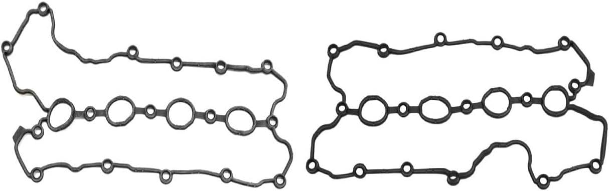 Pair Set of Left 5-8 & Right 1-4 Engine Valve Cover Gaskets Elring For Audi 4.2 V8