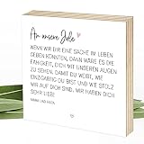 Wunderpixel® personalisiertes Holzbild Du bist einzigartig - Geschenk-Idee von Eltern für Tochter zum Auszug, Geburtstag, Abitur, Studium - Deko mit persönlichen Worten 15x15x2cm - personalisierbar