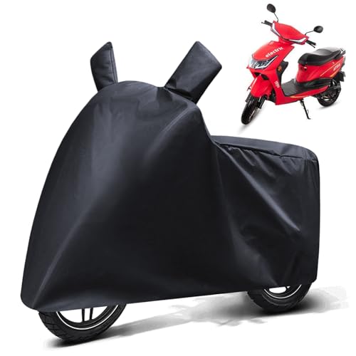 Image of FABTEC Waterproof Scooty Body Cover Compatible with Hero Electric Atria, A1 (Black)
