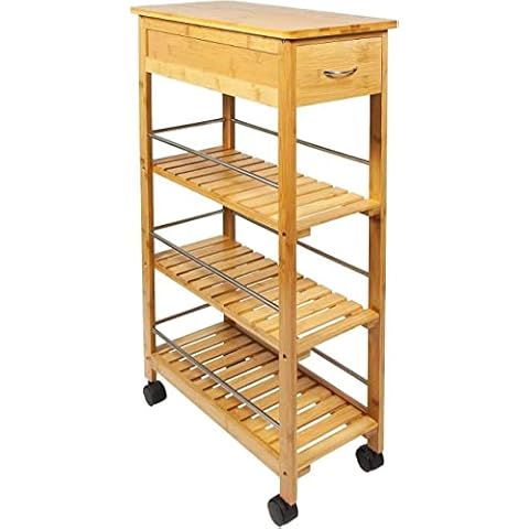 FEFE® Slim Bamboo Kitchen Trolley Cart Cover