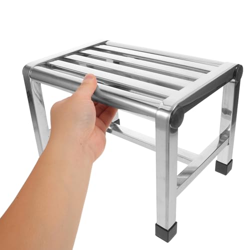 Garneck Taburete De Ducha De Acero Inoxidable Impermeable para BañO Banco Compacto Antideslizante De 11.02X10.03X7.48 Pulgadas para Adultos NiñOs Uso Interior Y Exterior - imagen 4
