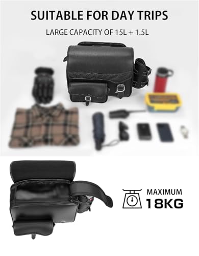 Sacoche de selle de moto 15 L en PU protégeant vos affaires - 7