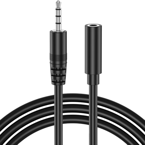 3.5mm Headphone Extension Cable Aux Cord 3.5mm TRS Male to Female Stereo Extension Cord Adapter Gold-Plated Audio Aux Jack Extender for Headphones Car Home Stereos Samsung Sony & More 1M