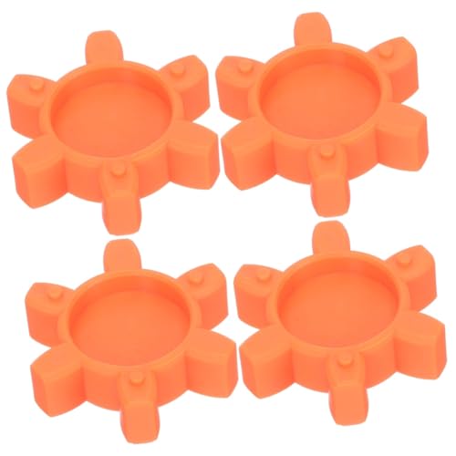 Anneome 4pcs Flexible Jaw Coupling Rubber Insert Pad Outer for Cnc Machines Motors and Construction Machinery High Wear 