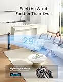 Dreo Tower Fan for Bedroom, 90° Oscillating Stand Fan for Room, 4 Levels, 3 Modes, 28dB Quiet for Sleeping, 25 Feet Per Second, 8 Hours Timer, Remote Control, Living Room, Office, Home, Black, TF117 - Image 3