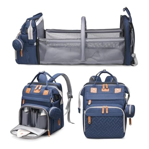 Large Capacity Diaper Bag with Changing Station