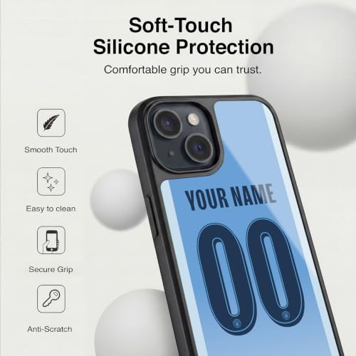 Coque Gel Manchester City iPhone 14 Personnalisable