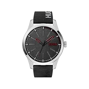 HUGO #Invent Men’s Quartz Stainless Steel Watch with Leather Strap