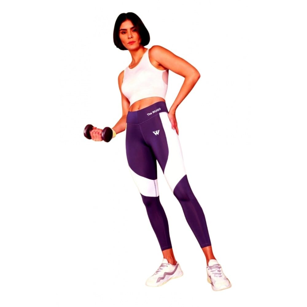 Women's Polyster Solid Sport Leggings (Purple)-XS-image-41