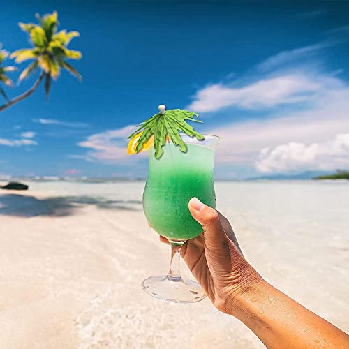Ksrnsne 50Pcs Cocktail Umbrellas for Drinks, Coconut Palm Tree Umbrella Toothpicks, Tropical Umbrella for Cupcake - Image 4