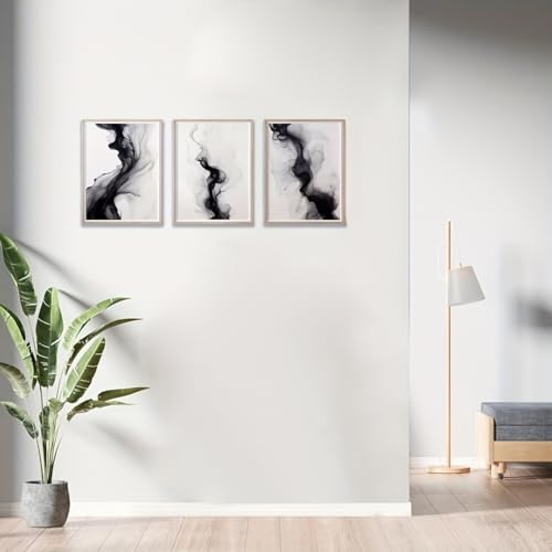 Impression sur toile minimaliste triptyque noir et blanc chic - 4