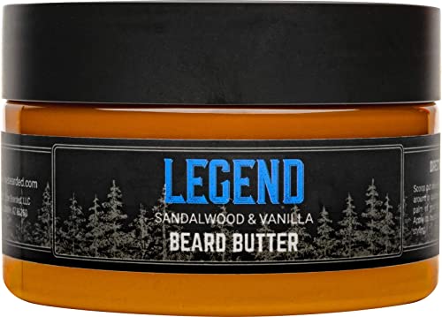 Live Bearded: Beard Butter - Legend - Leave In Conditioner For Beards - 3 Oz. - Moisturize, Style, Condition - All-Natural Ingredients With Shea Butter - Light To Medium Hold - Made In The Usa #TOP10