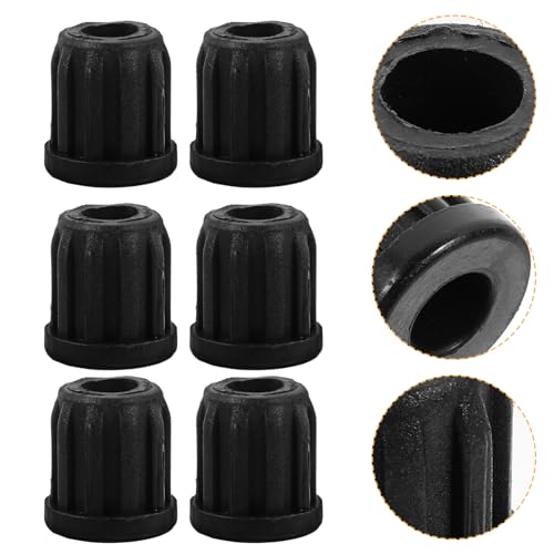 DIYEAH 20Pcs Small Wheel Sockets Swivel Caster Stem Sleeves Caster Socket Inserts for Chair Feet Black